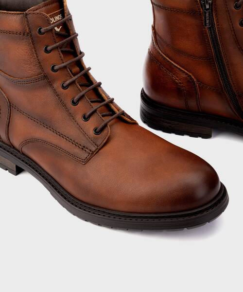 Men's lace-up and zip-up boot , ANCARES M8P , ANCARES M8P-8226PN , CUERO