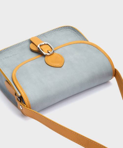 Women's crossbody bag with magnetic closure and long strap , TAGORO WHA , TAGORO WHA-1140 , DENIM