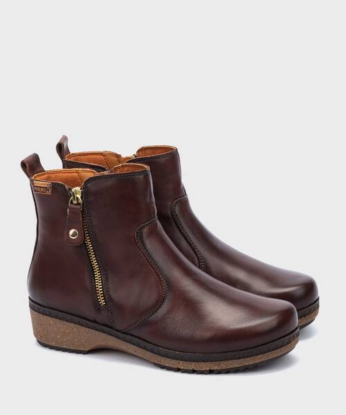 Brown flat booties top