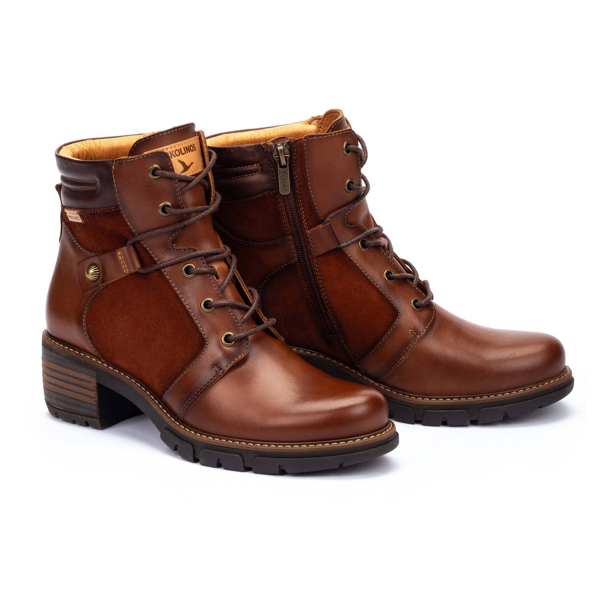 (取寄) ピコリノス レディース サン セバスティア PIKOLINOS women San Sebastia W1T-8979C1 Forest Elegant heeled ankle boots with lace-up closure for women. SAN