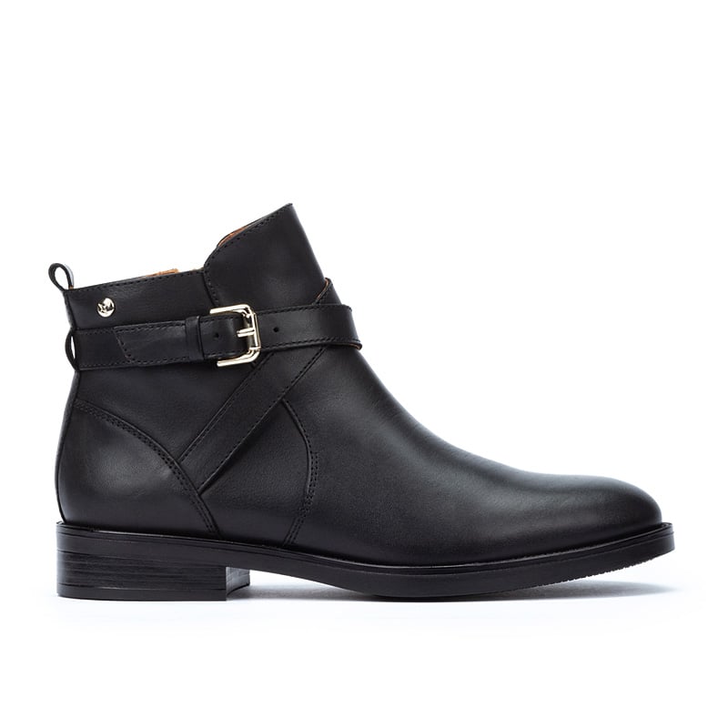 Pikolinos PUERTOLLANO W3C Women's leather Flat Ankle boots BLACK 4-5