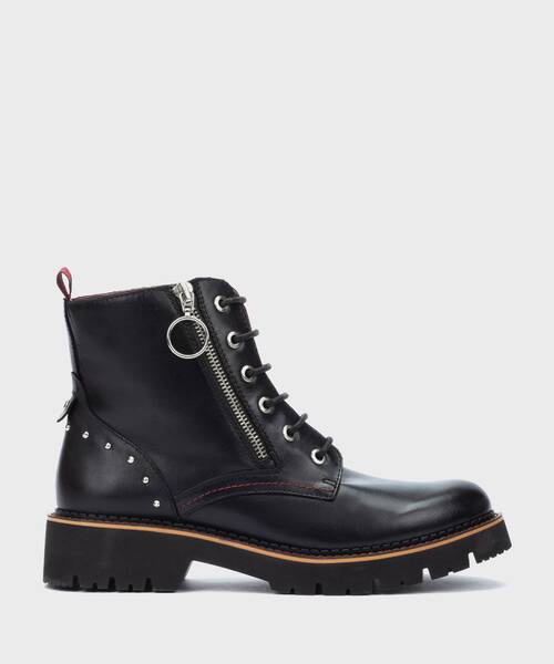 Platte Enkellaarsjes | VICAR W6S-8619 | BLACK | Pikolinos