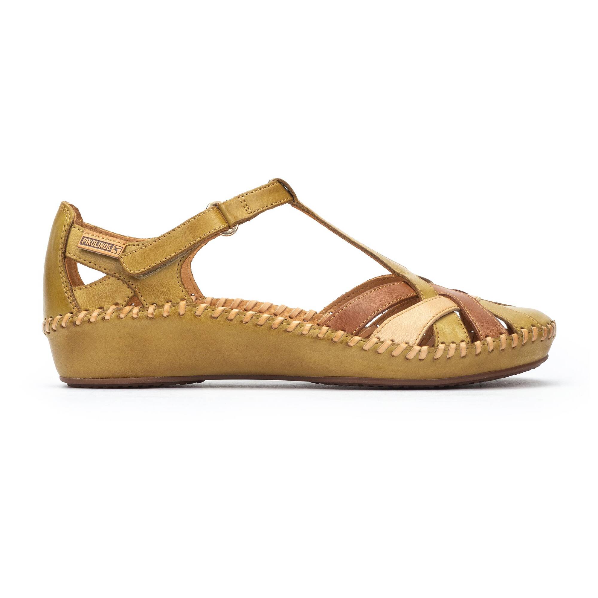 Women's semi-open shoes with hook-and-loop closure P. VALLARTA 655