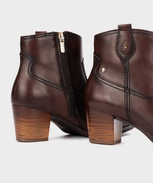 Women's ankle boots , ZAMORA W0E , ZAMORA W0E-8731 , CAOBA