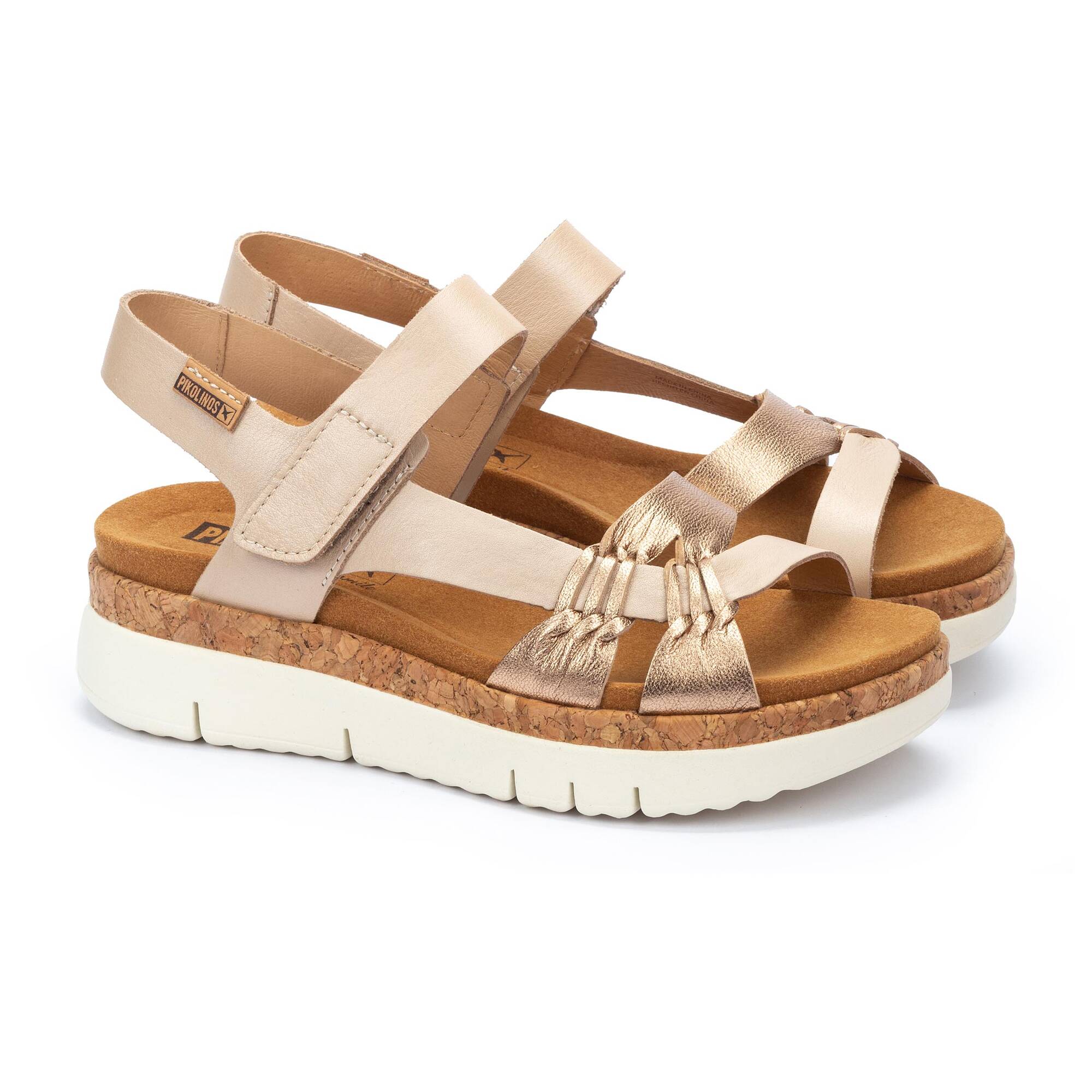 Wedges and platforms | PALMA W4N-0968CLC1, CHAMPAGNE, large image number 20 | null