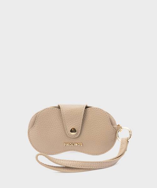 Leather glasses case , COMPLEMENTOS WAC , COMPLEMENTOS WAC-GC00 , TAUPE