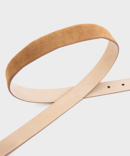 Cintur&oacute;n cl&aacute;sico de piel para mujer , COMPLEMENTOS WAC , COMPLEMENTOS WAC-B102 , BRANDY