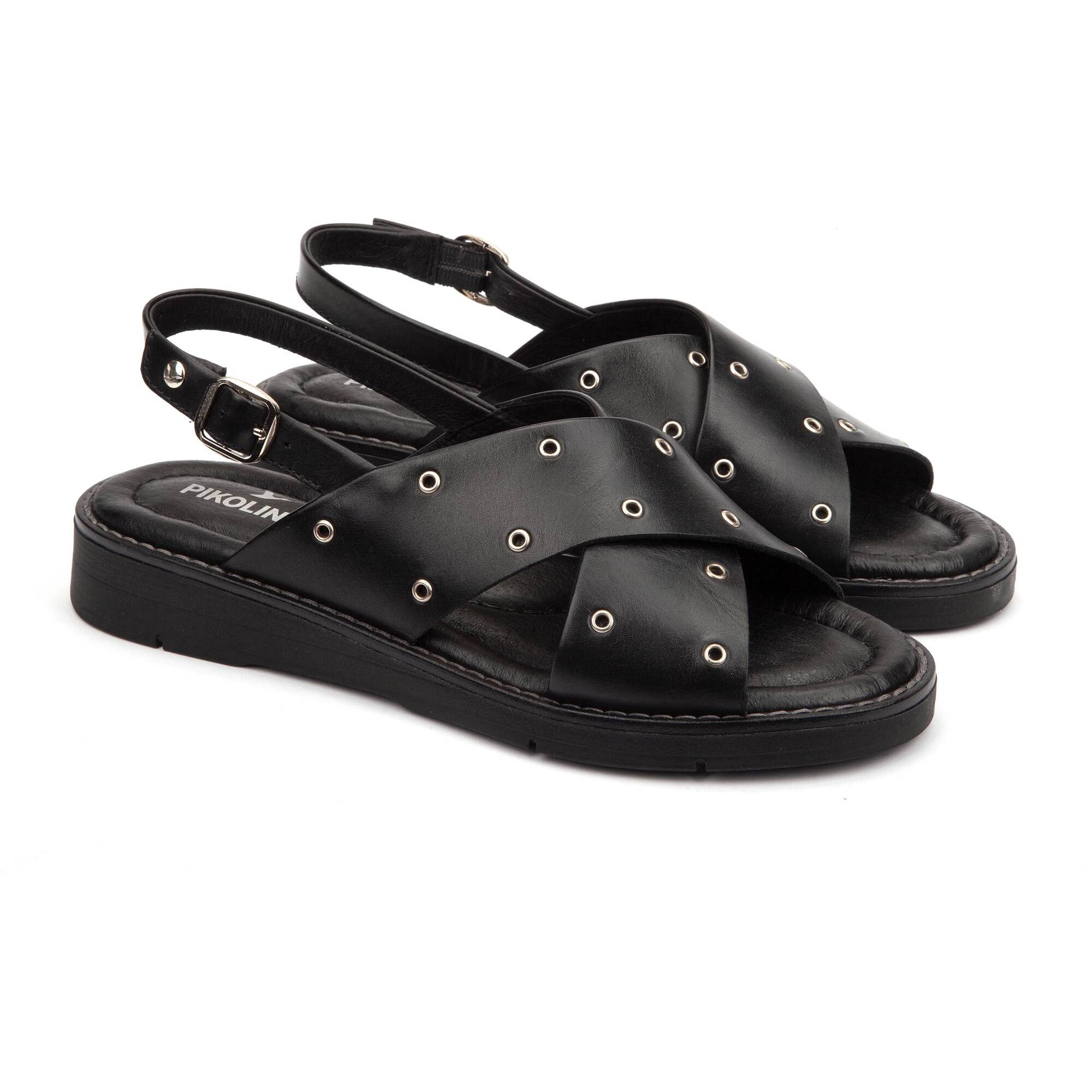 Sandalias planas | ROQUETAS W9B-0782, BLACK, large image number 20-W9B-0782_000_Pikolinos_ROQUETAS_BLACK_full.jpg | null