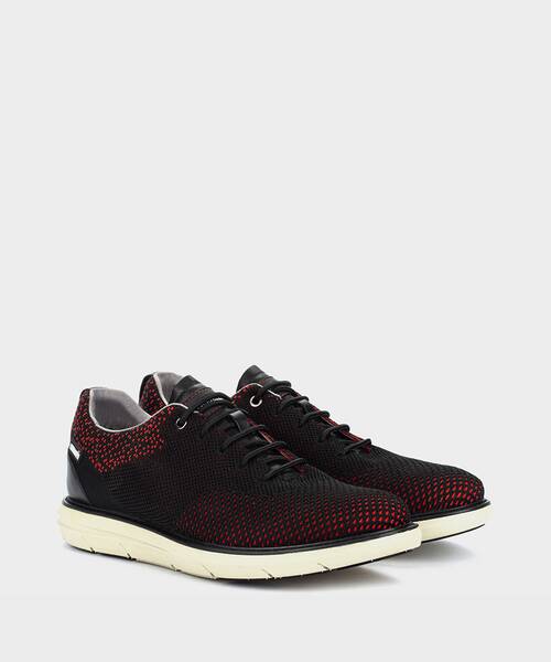 Lace-up shoes | AMBERES M8H-4312 | BLACK-RED | Pikolinos