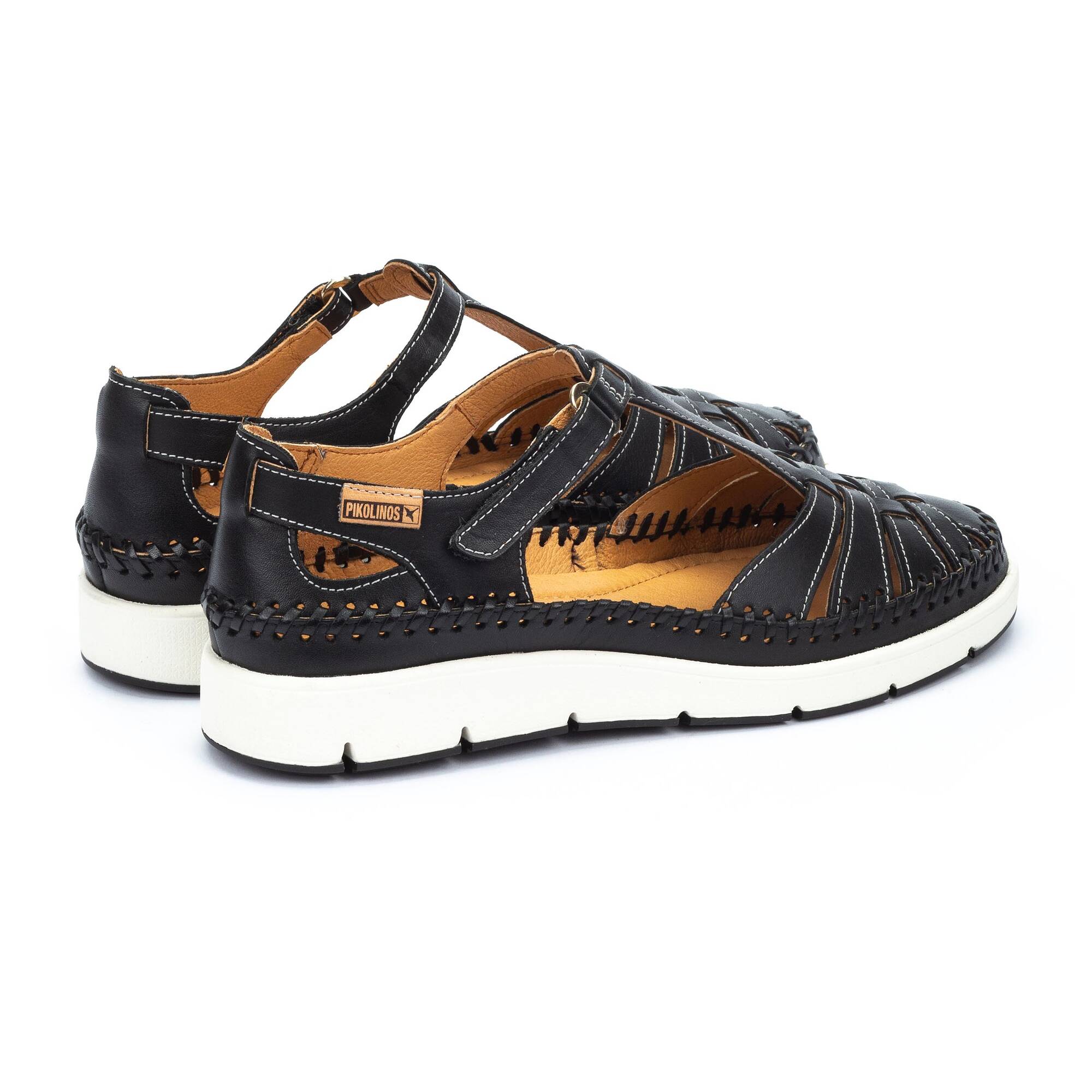 Women's semi-open shoes with hook-and-loop closure TENERIFE W8D