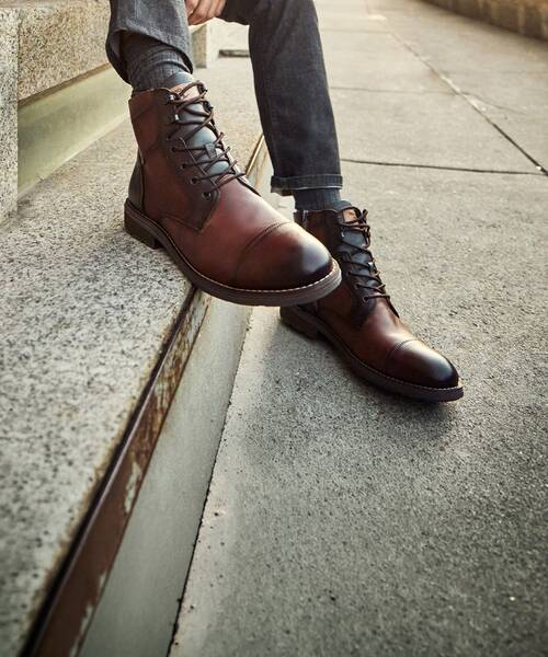 Lace-up boots with zip inside , YORK M2M , YORK M2M-8156C1 , CUERO