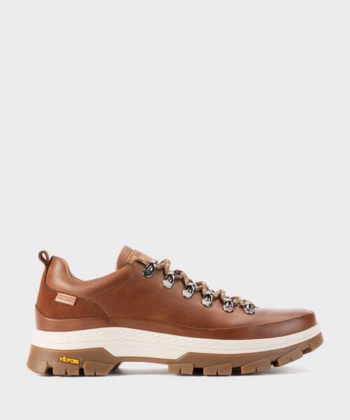Unisex lace-up shoes with Vibram sole , SANTANDER U0G , SANTANDER U0G-4323AHC1 , CUERO