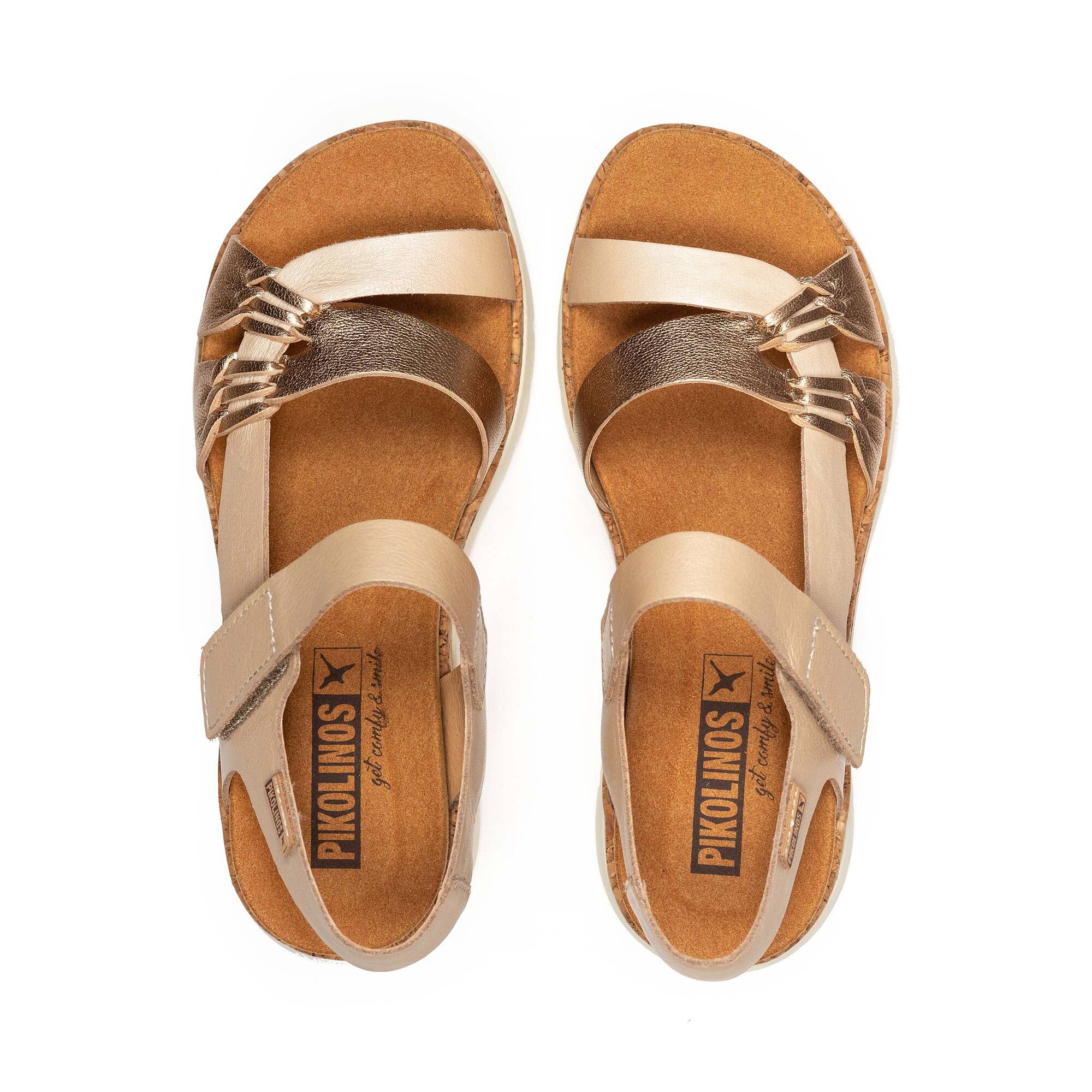Wedges and platforms | PALMA W4N-0968CLC1, CHAMPAGNE, large image number 100 | null