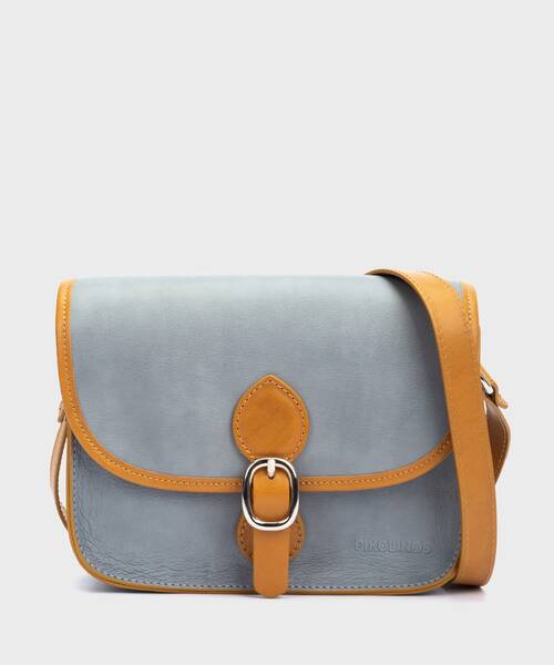 Women's crossbody bag with magnetic closure and long strap , TAGORO WHA , TAGORO WHA-1140 , DENIM