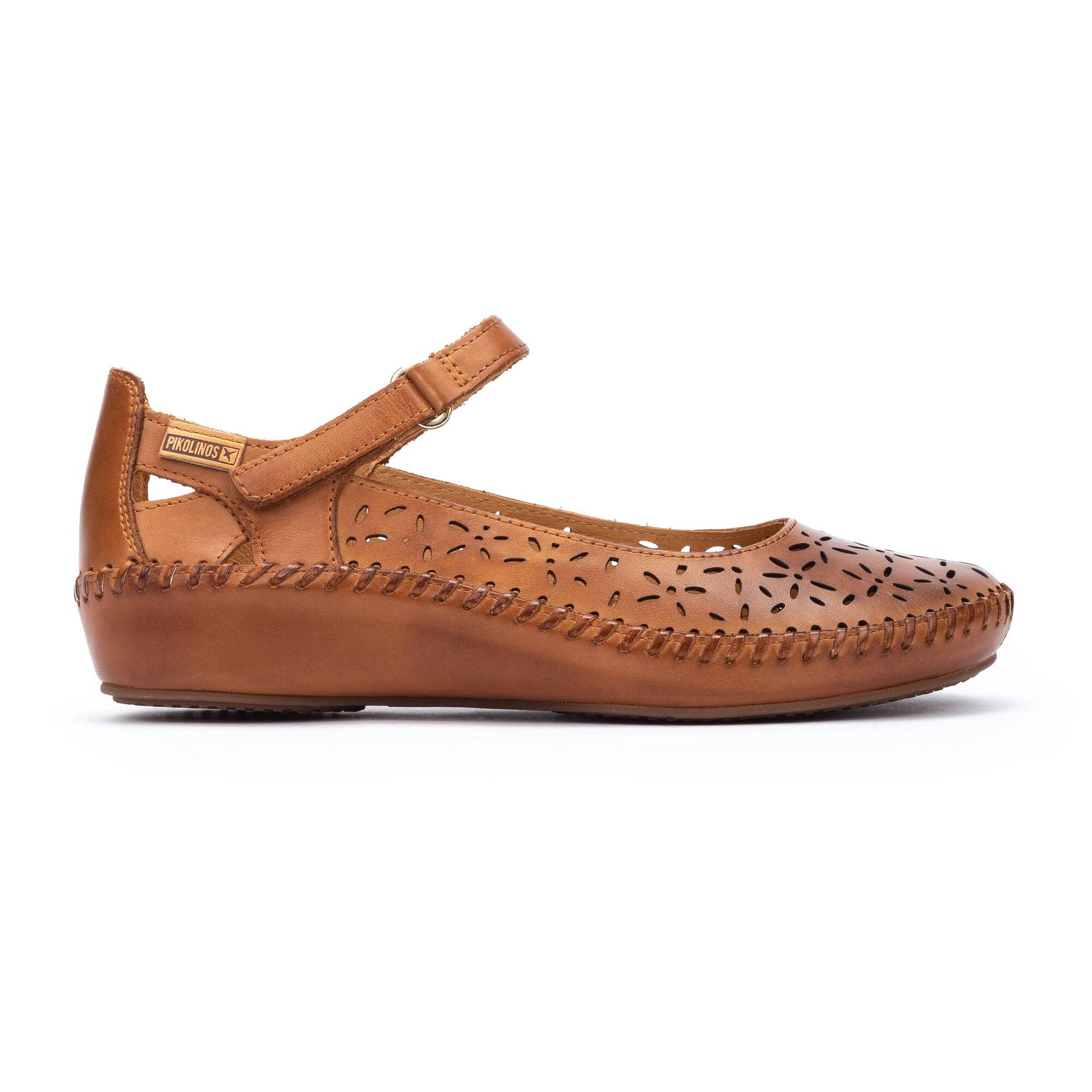 Women's slip-on ballet pumps with hook-and-loop fastening P