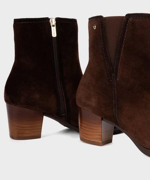 Women's suede high-top ankle boots , ZAMORA W0E , ZAMORA W0E-8628SE , OLMO