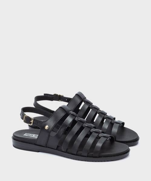 Flat Sandals | FORMENTERA W8Q-0799 | BLACK | Pikolinos