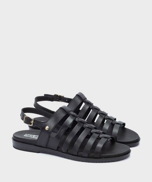 Sandalias Planas | FORMENTERA W8Q-0799 | BLACK | Pikolinos