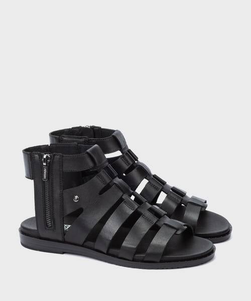 Sandalias Planas | FORMENTERA W8Q-0822 | BLACK | Pikolinos