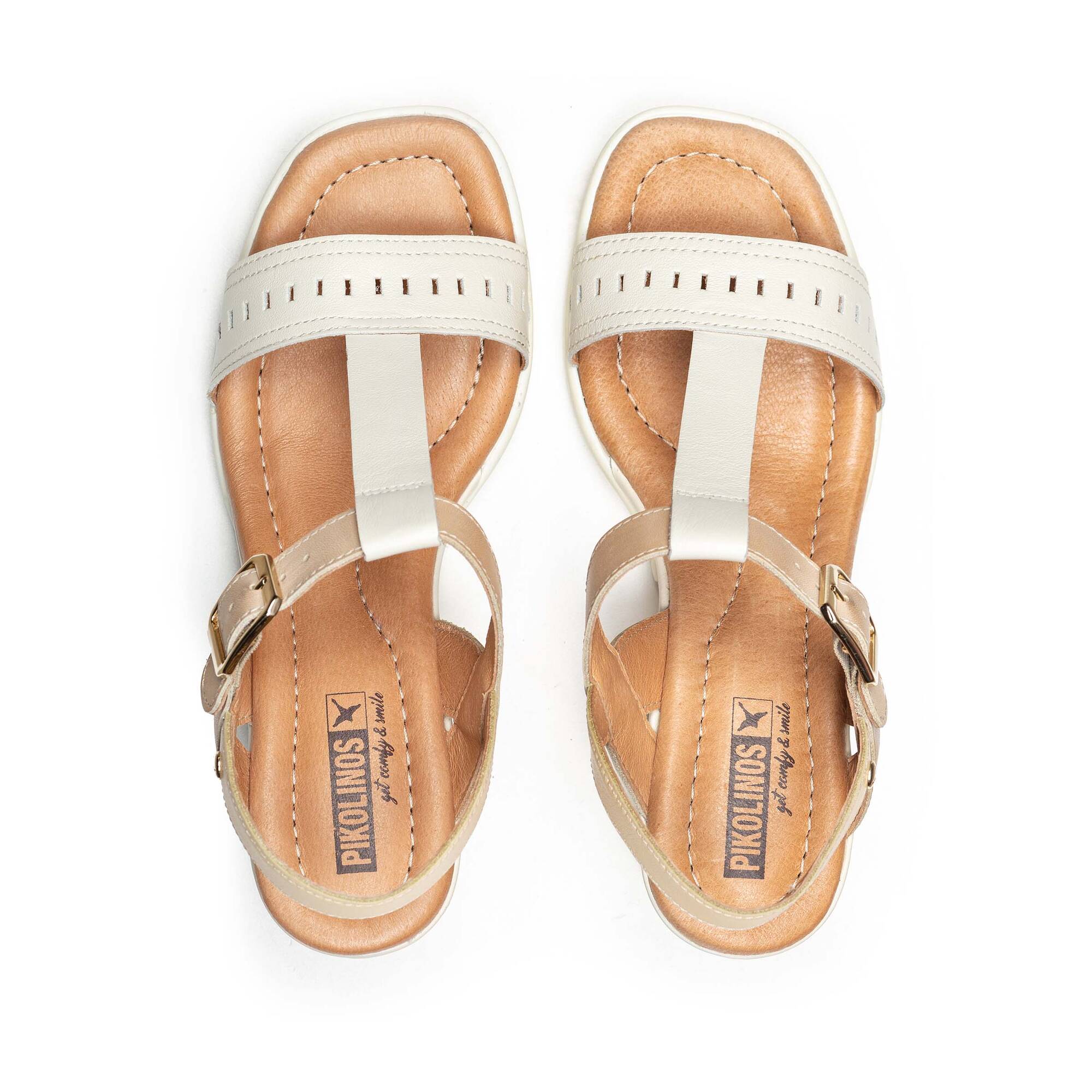 Pikolinos Sandali Con Zeppa In Pelle TEULADA W2B - Comfort E Stile Con Tacco 7 Cm