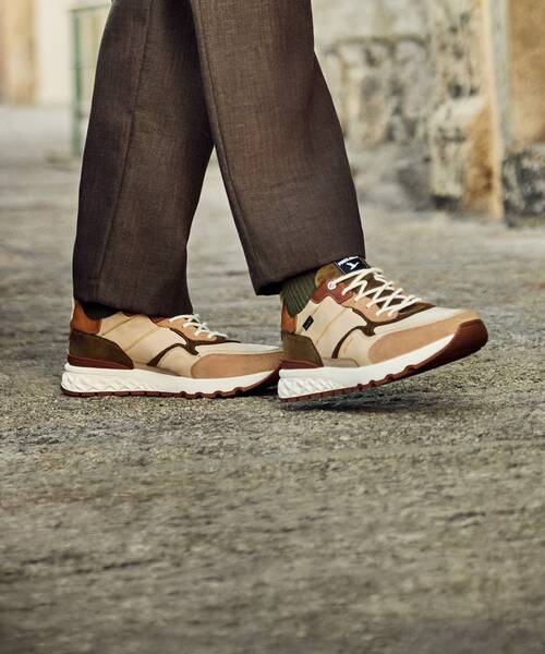 Men's lightweight sneakers , ARANDA M8R , ARANDA M8R-6374C1 , MARFIL