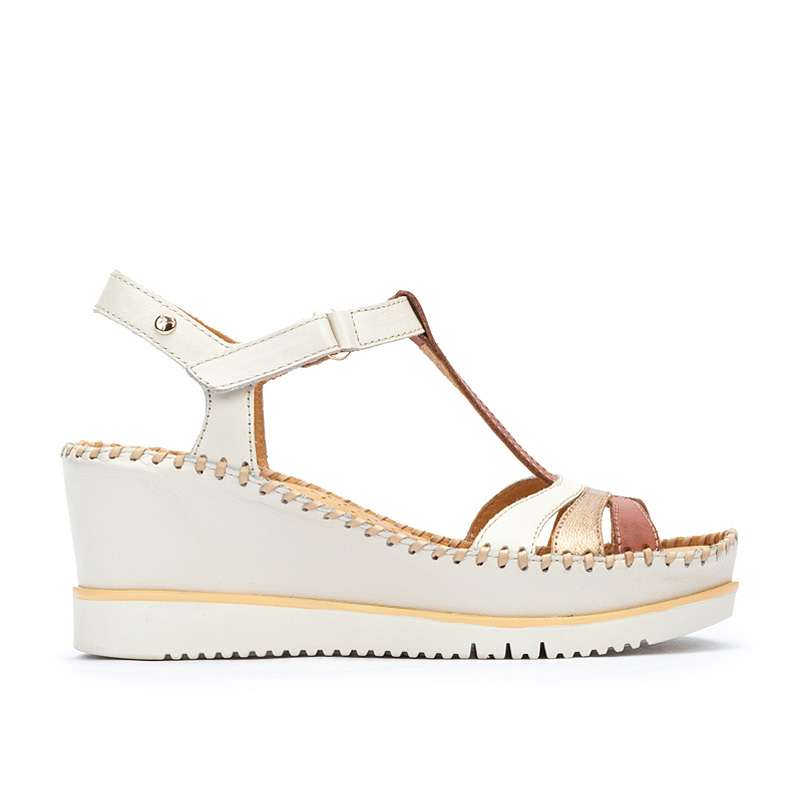 Pikolinos Sandalias cuña de piel AGUADULCE W3Z
