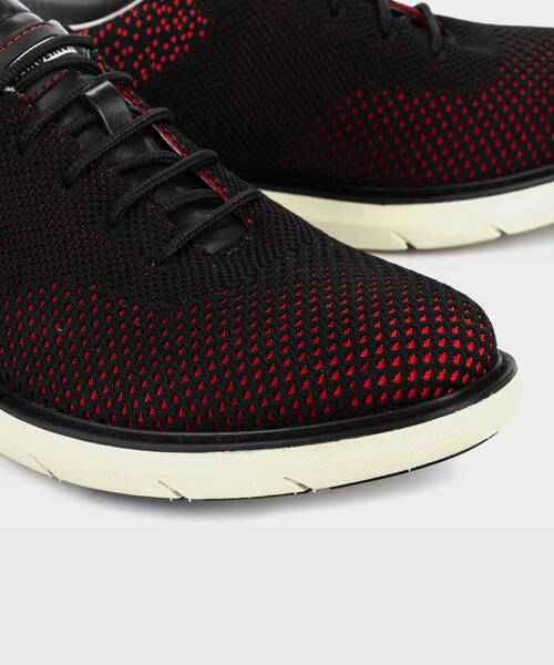 Zapatos vestir | AMBERES M8H-4312 | BLACK-RED | Pikolinos
