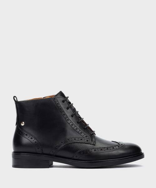 Flat ankle boots | PUERTOLLANO W3C-8856 | BLACK | Pikolinos