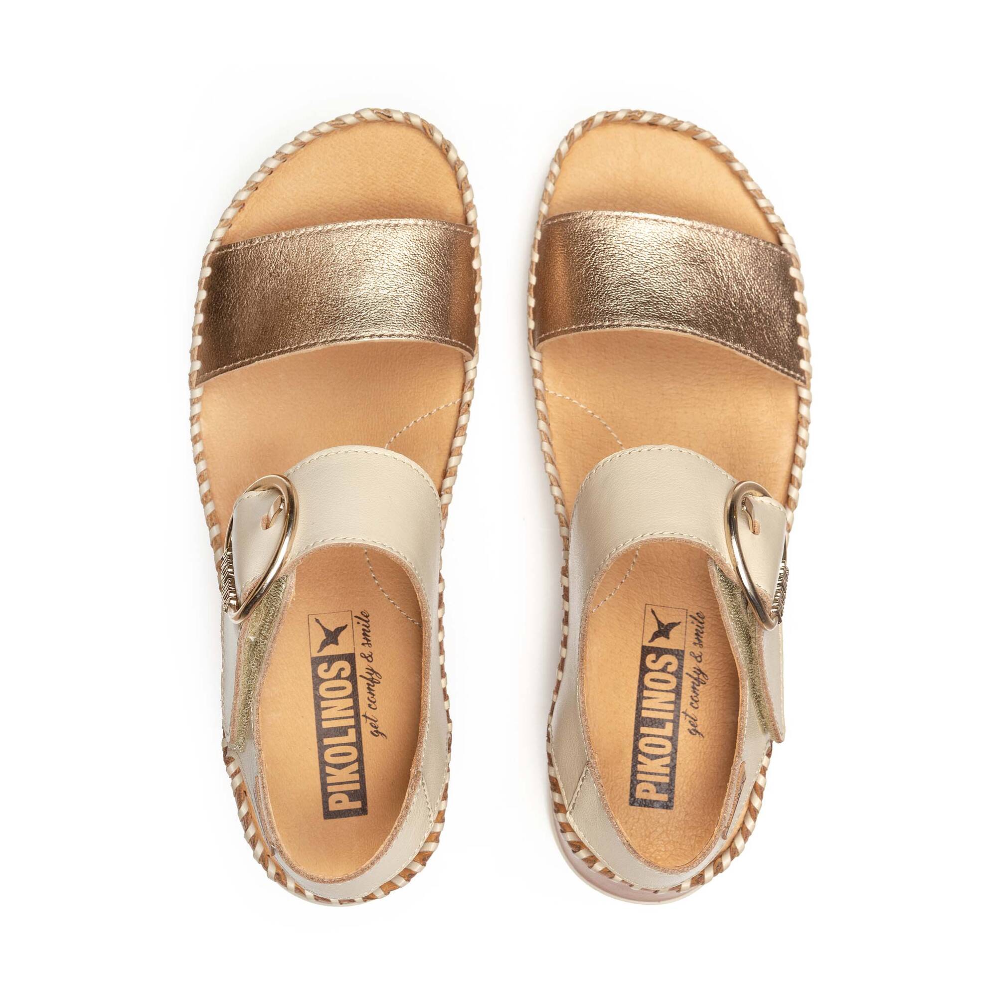 Wedges and Platforms | MARINA W1C-0709CLC1, CHAMPAGNE, large image number 100-W1C-0709CLC1_798_Pikolinos_MARINA_CHAMPAGNE_full.jpg | null