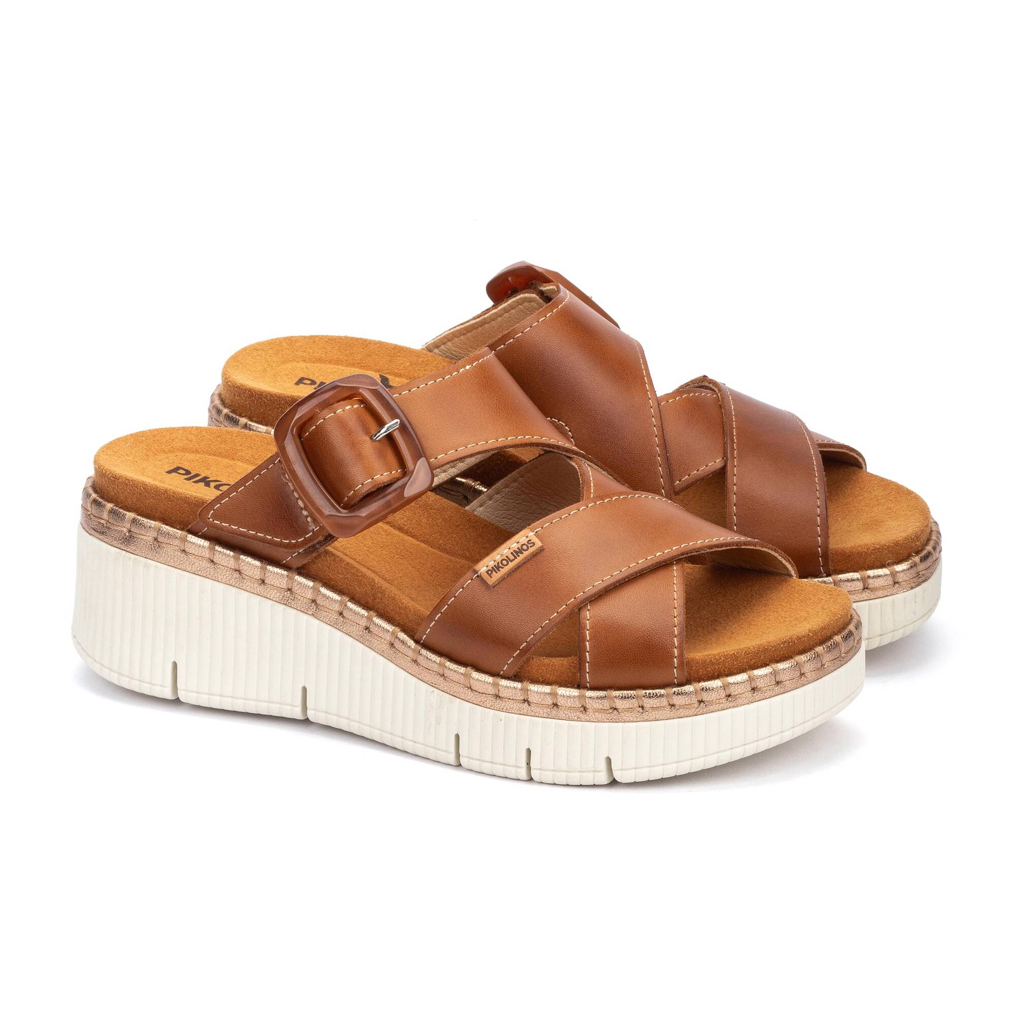 Wedges and platforms | GOMERA W0K-0827C1, BRANDY, large image number 20-W0K-0827C1_250_Pikolinos_GOMERA_BRANDY_full.jpg | null