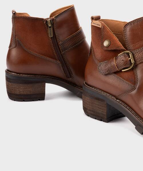 Women's mid-heel ankle boots , SAN SEBASTIA W1T , SAN SEBASTIA W1T-8895C1 , CUERO