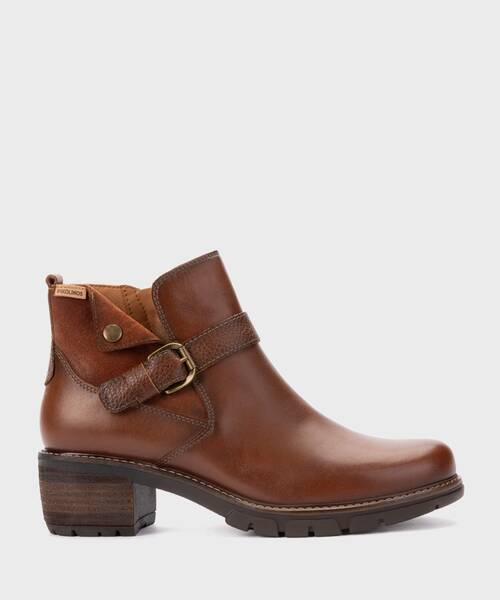 Women's mid-heel ankle boots , SAN SEBASTIA W1T , SAN SEBASTIA W1T-8895C1 , CUERO