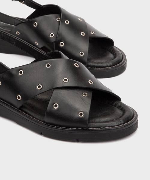 Flat sandals | ROQUETAS W9B-0782 | BLACK | Pikolinos