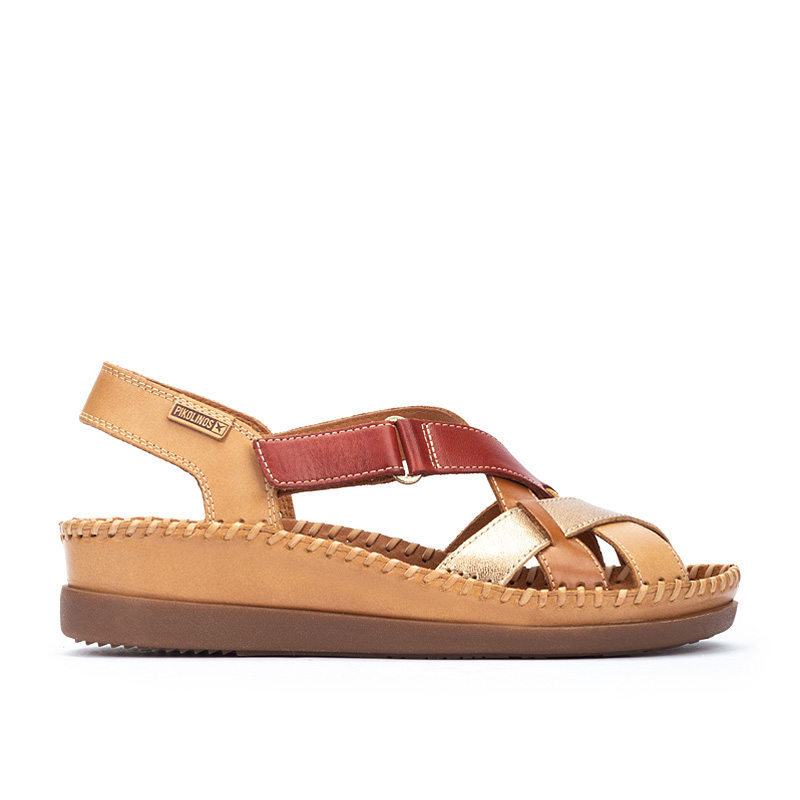 Pikolinos Sandalias cuña de piel CADAQUES W8K