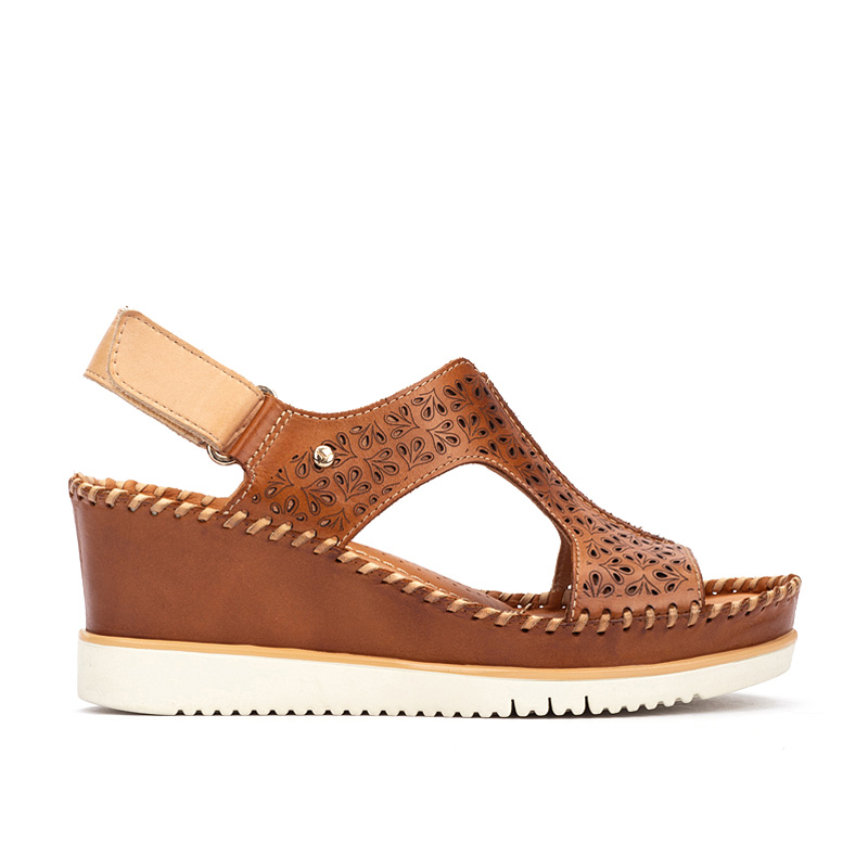 Pikolinos Sandalias cuña de piel AGUADULCE W3Z