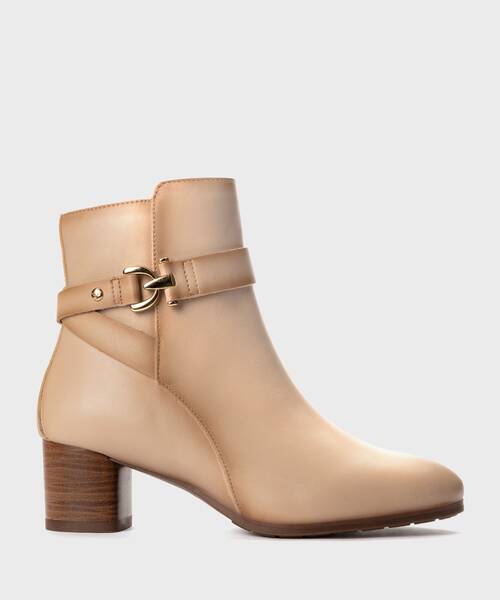 Heeled Booties | CALAFAT W1Z-8914 | STONE | Pikolinos