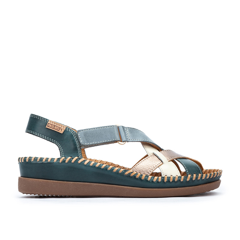Pikolinos Sandalias cuña de piel CADAQUES W8K