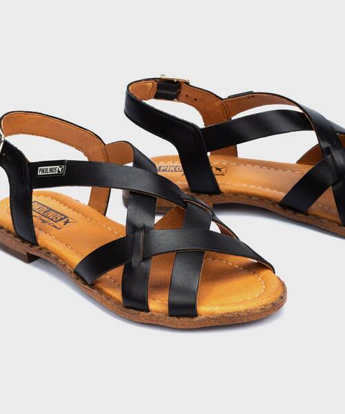 Flat sandals | ALGAR W0X-0556ST | BLACK | Pikolinos