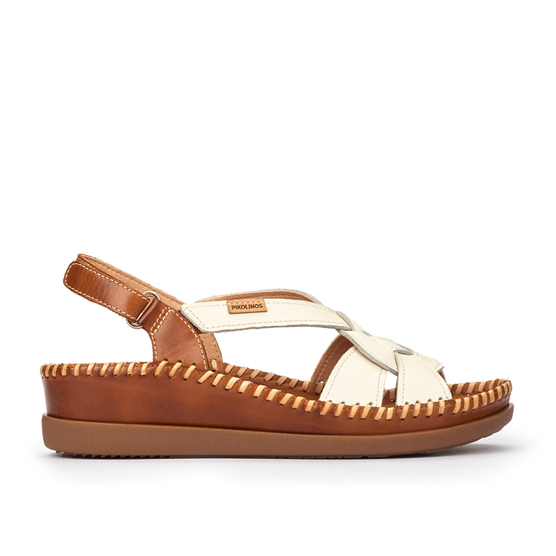 Pikolinos Sandalias cuña de piel CADAQUES W8K