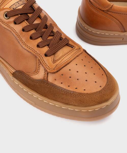 Men's lace-up casual sneakers , XATIVA M1K , XATIVA M1K-6383C1 , BRANDY