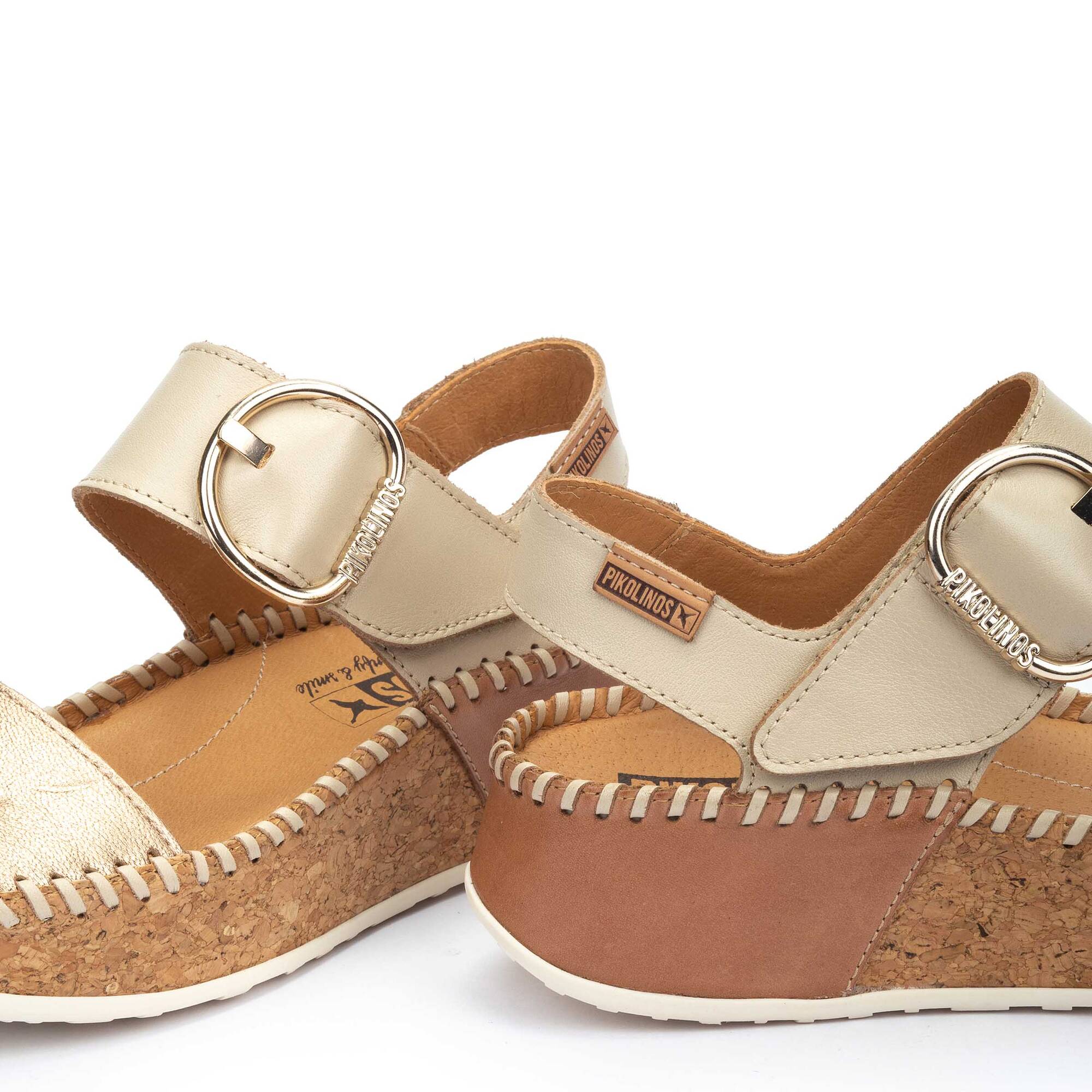 Wedges and Platforms | MARINA W1C-0709CLC1, CHAMPAGNE, large image number 60-W1C-0709CLC1_798_Pikolinos_MARINA_CHAMPAGNE_full.jpg | null