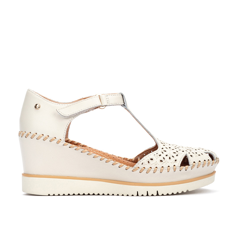 Pikolinos Sandalias cuña de piel AGUADULCE W3Z