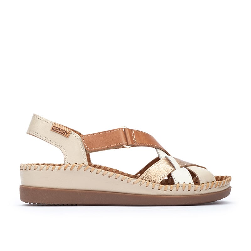 Pikolinos Sandalias cuña de piel CADAQUES W8K