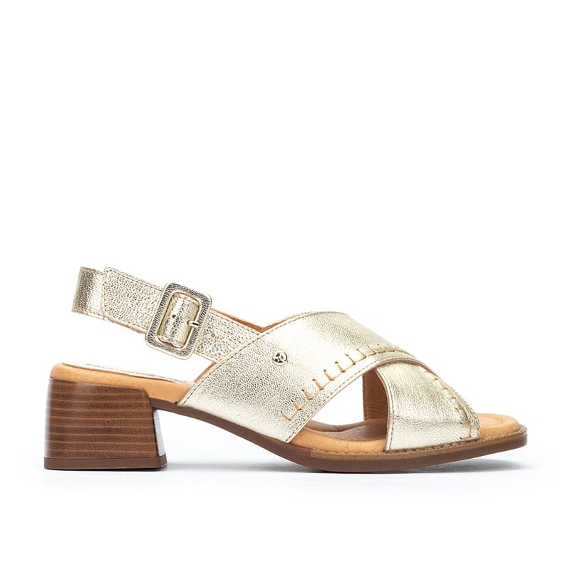 Pikolinos Sandalias tacón de piel OLIVA W2G