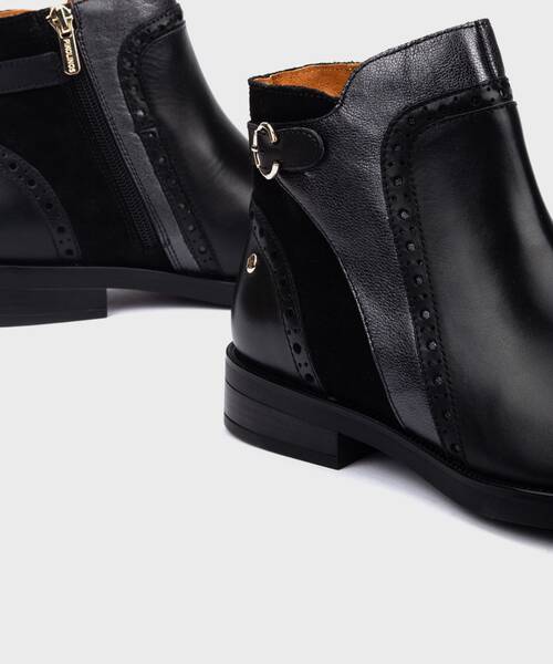 Flat ankle boots | PUERTOLLANO W3C-8553C1 | BLACK | Pikolinos