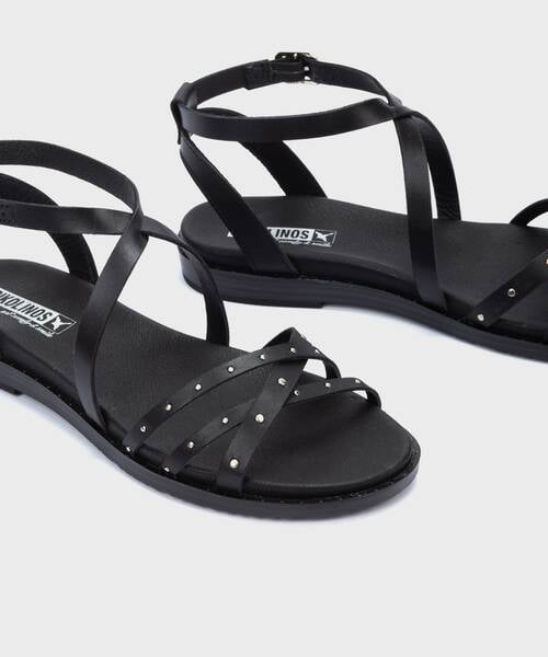 Flat Sandals | FORMENTERA W8Q-0804 | BLACK | Pikolinos