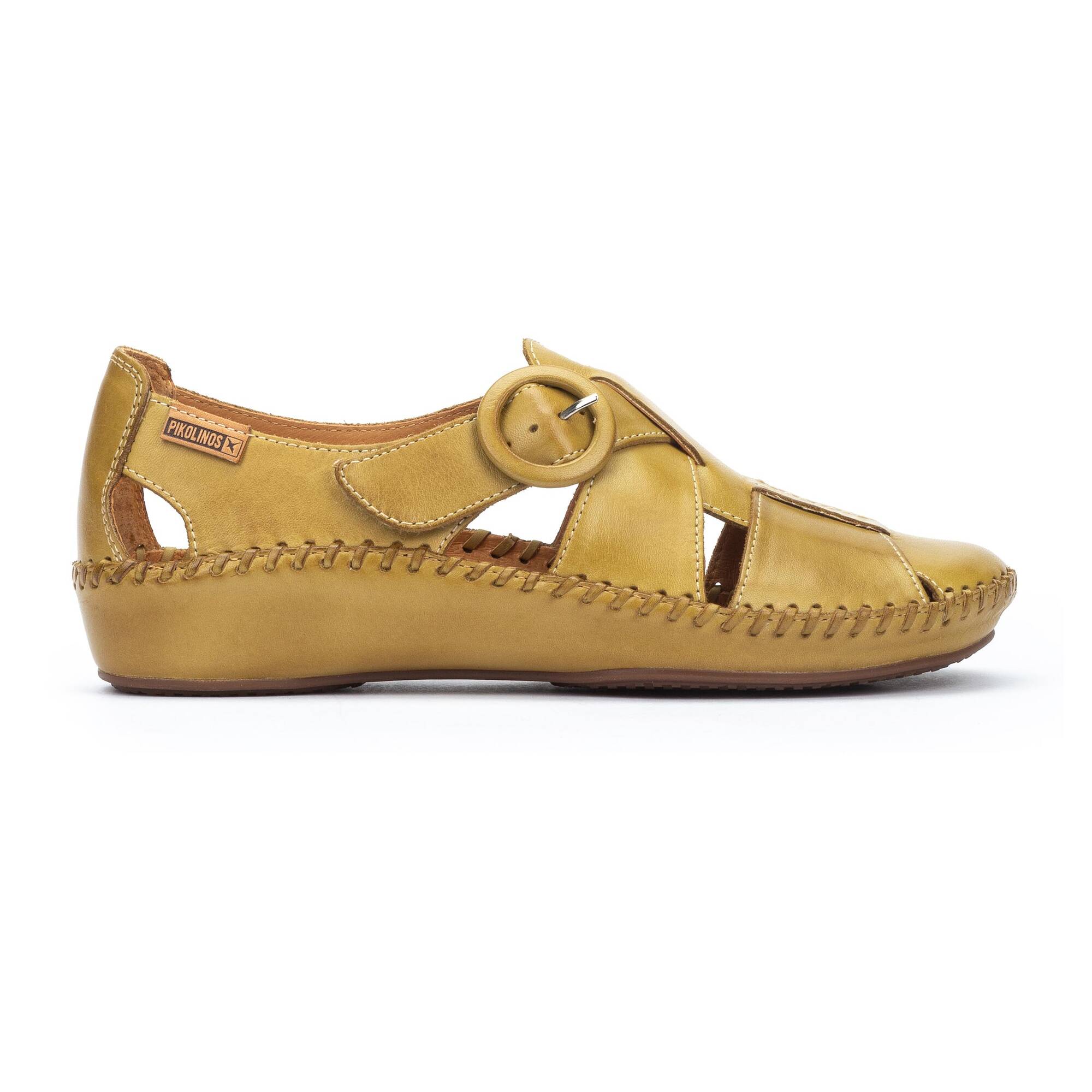 Women's semi-open shoes with hook-and-loop closure P. VALLARTA 655