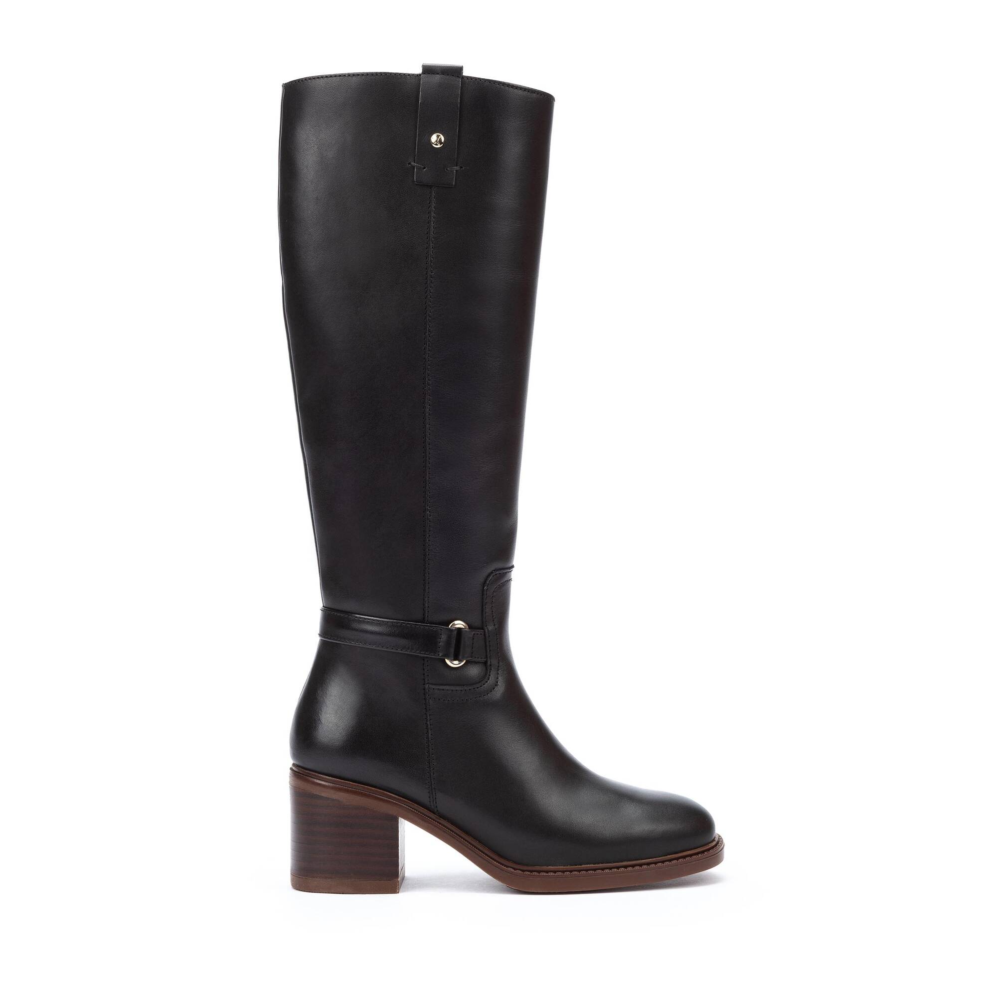 Women's square heel tall boots HUESCA W8X-9594 | Outlet PIKOLINOS