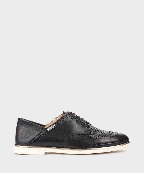 Flats | SANTORINI W3V-4802 | BLACK | Pikolinos