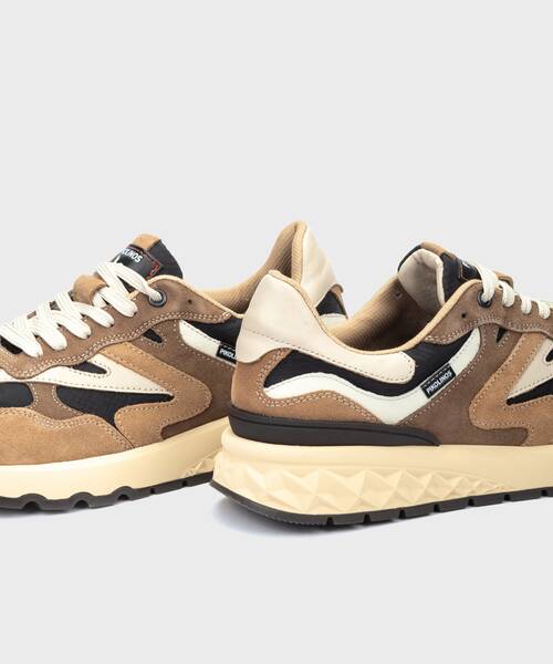 Lightweight sneaker with laces for men , ARANDA M8R , ARANDA M8R-6391SEC1 , DESERT